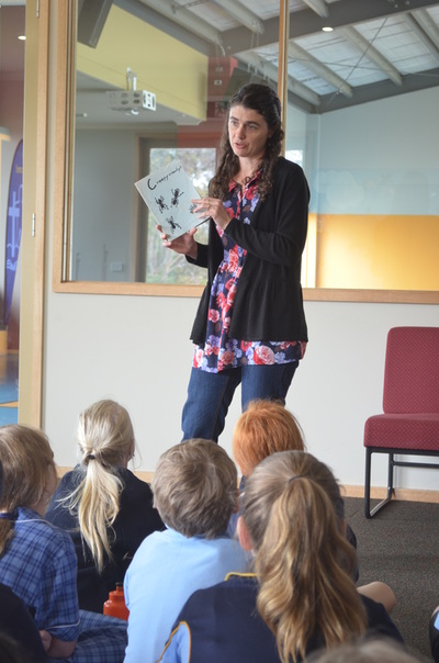 Penny Reeve on a school visit